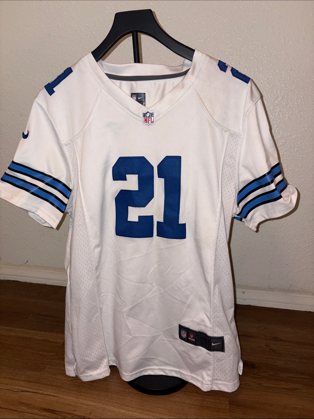 Dallas cowboys Nike White and Blue #21 Football Jersey